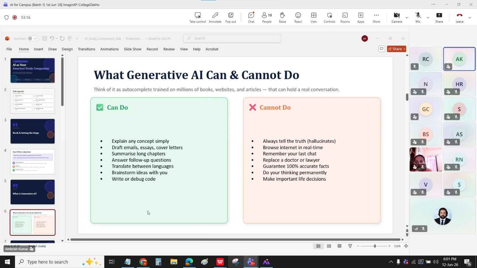 What Generative AI can & cannot do